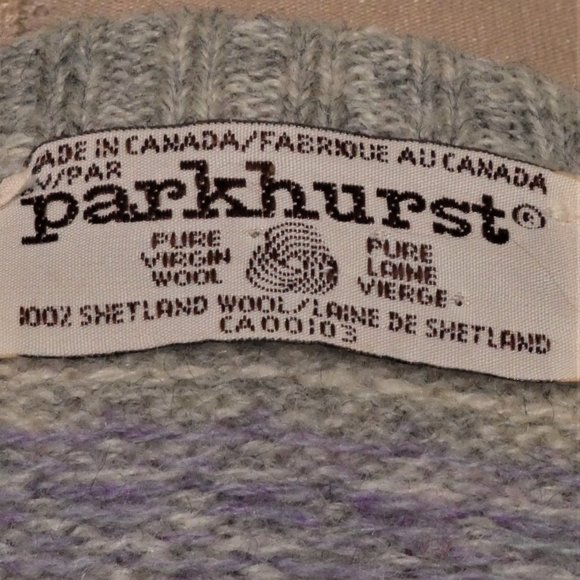 Parkhurst Vintage 100% Shetland wool Fair Isle Crew Neck Sweater Size L - Picture 7 of 8